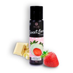 GEL LUBRIFICANTE COM SABOR A MORANGO E CHOCOLATE BRANCO SWEET LOVE SECRET PLAY 60ML - Image 1