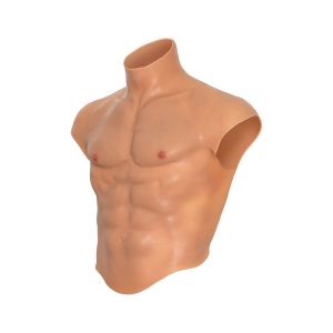 T-SHIRT DE SILICONE DE TORSO MASCULINO COM ABODMINAIS - Image 2