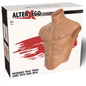 T-SHIRT DE SILICONE DE TORSO MASCULINO COM ABODMINAIS - Image 5