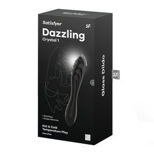 DILDO DE VIDRO DAZZLING CRYSTAL 1 PRETO SATISFYER - Image 2