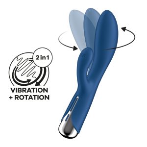 VIBRADOR SPINNING RABBIT 1 AZUL SATISFYER - Image 1