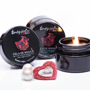 VELA COM FEROMONAS AROMA FRUTOS VERMELHOS 20ML TENTACIÓN PLAY SEX - Image 1