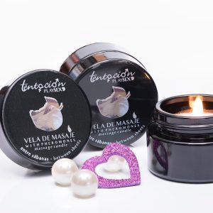 VELA COM FEROMONAS AROMA ENTRE LENÇÓIS 20ML TENTACIÓN PLAY SEX - Image 1