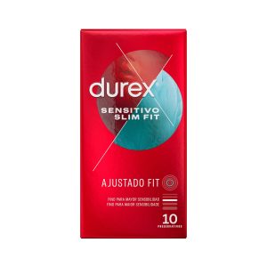 CAIXA COM 10 PRESERVATIVOS SENSITIVO SLIM FIT DUREX - Image 1