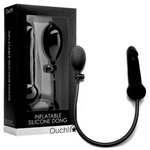 DILDO INSUFLÁVEL DONG DE SILICONE OUCH! PRETO - Image 2