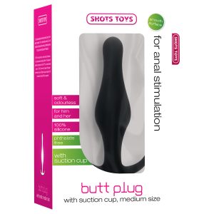PLUG ANAL BUTT PLUG COM PEGA PRETO MÉDIO - Image 2