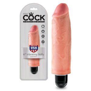 VIBRADOR REALÍSTICO KING COCK VIBRATING STIFFY 6” BRANCO - Image 2