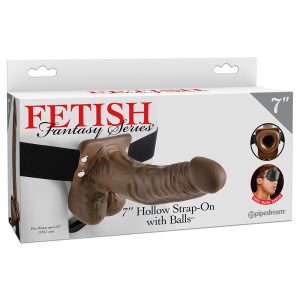 STRAP-ON OCO COM TESTÍCULOS 7" FETISH FANTASY SERIES MULATO - Image 2