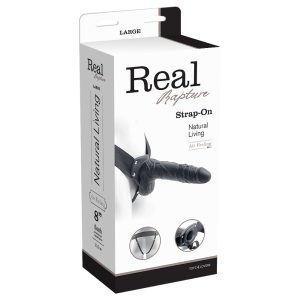 STRAP-ON OCO COM TESTÍCULOS REAL RAPTURE AIR FEELING 8" PRETO - Image 2