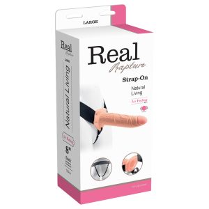 STRAP-ON OCO COM VIBRAÇÃO REAL RAPTURE AIR FEELING 8" BRANCO - Image 2