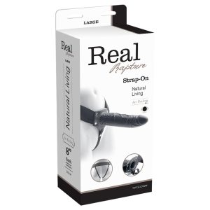 STRAP-ON OCO COM VIBRAÇÃO REAL RAPTURE AIR FEELING 8" PRETO - Image 2