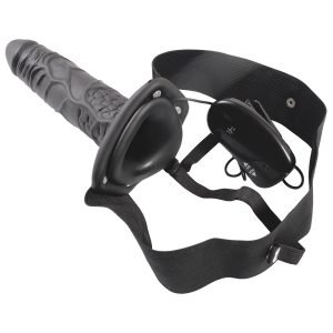 STRAP-ON OCO COM VIBRAÇÃO REAL RAPTURE AIR FEELING 8" PRETO - Image 4