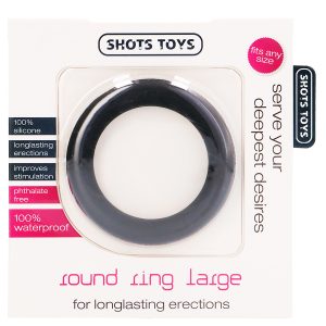 ANEL PARA O PÉNIS ROUND RING LARGE PRETO - Image 2