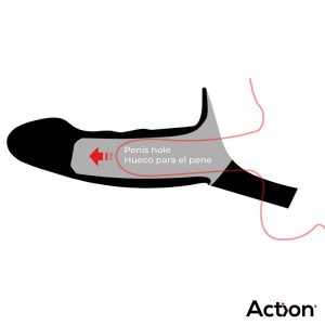 ARNÊS COM DILDO OCO ACTION FLESH S | TAMANHO S - Image 10