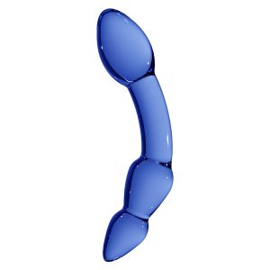 DILDO EM VIDRO SUPERIOR CHRYSTALINO AZUL - Image 1