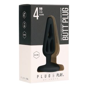PLUG ANAL EM SILICONE PLUG & PLAY 4” PRETO - Image 3