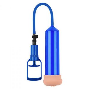 BOMBA PARA O PÉNIS COM MASTURBADOR PUSH TOUCH SENSE AZUL - Image 1