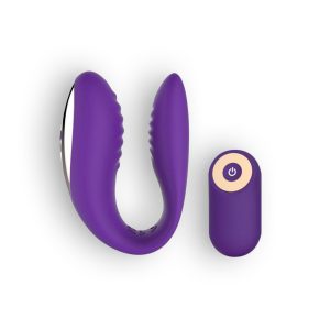 VIBRADOR RECARREGÁVEL COM COMANDO PARA CASAL ROXO TOYZ4LOVERS - Image 1