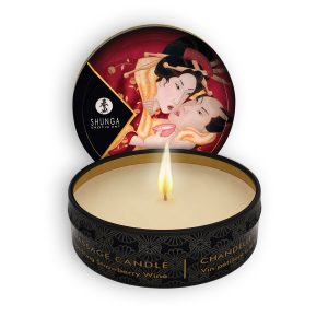 VELA DE MASSAGEM AFRODISÍACA SHUNGA CHAMPANHE E MORANGO 30ML - Image 1