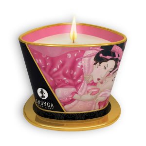 VELA DE MASSAGEM SHUNGA APHRODISIA PÉTALAS DE ROSA 170ML - Image 1