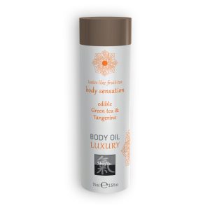 ÓLEO DE MASSAGEM BEIJÁVEL LUXURY BODY OIL DE CHÁ VERDE E TANGERINA SHIATSU™ 75ML - Image 1