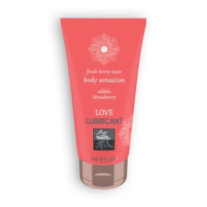 LUBRIFICANTE BEIJÁVEL LOVE LUBRICANT COM SABOR A MORANGO SHIATSU™ 75ML - Image 1