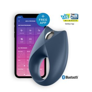 ANEL VIBRATÓRIO COM APP E BLUETOOTH ROYAL ONE RING SATISFYER AZUL - Image 8