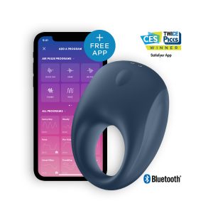 ANEL VIBRATÓRIO COM APP E BLUETOOTH STRONG ONE RING SATISFYER AZUL - Image 8
