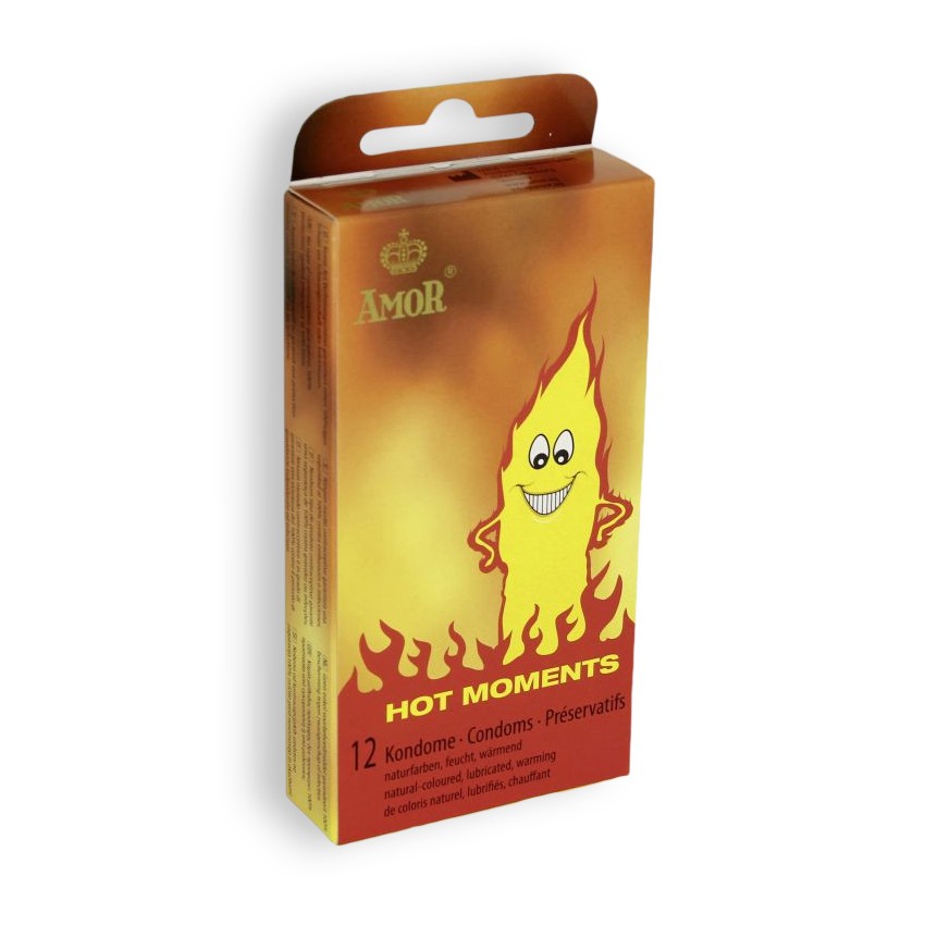 PRESERVATIVOS HOT MOMENTS | 12 UNIDADES