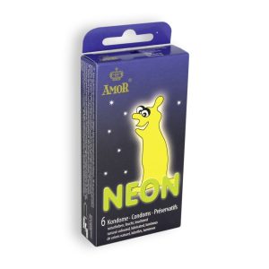 PRESERVATIVOS FLUORESCENTES NÉON | 6 UNIDADES - Image 1