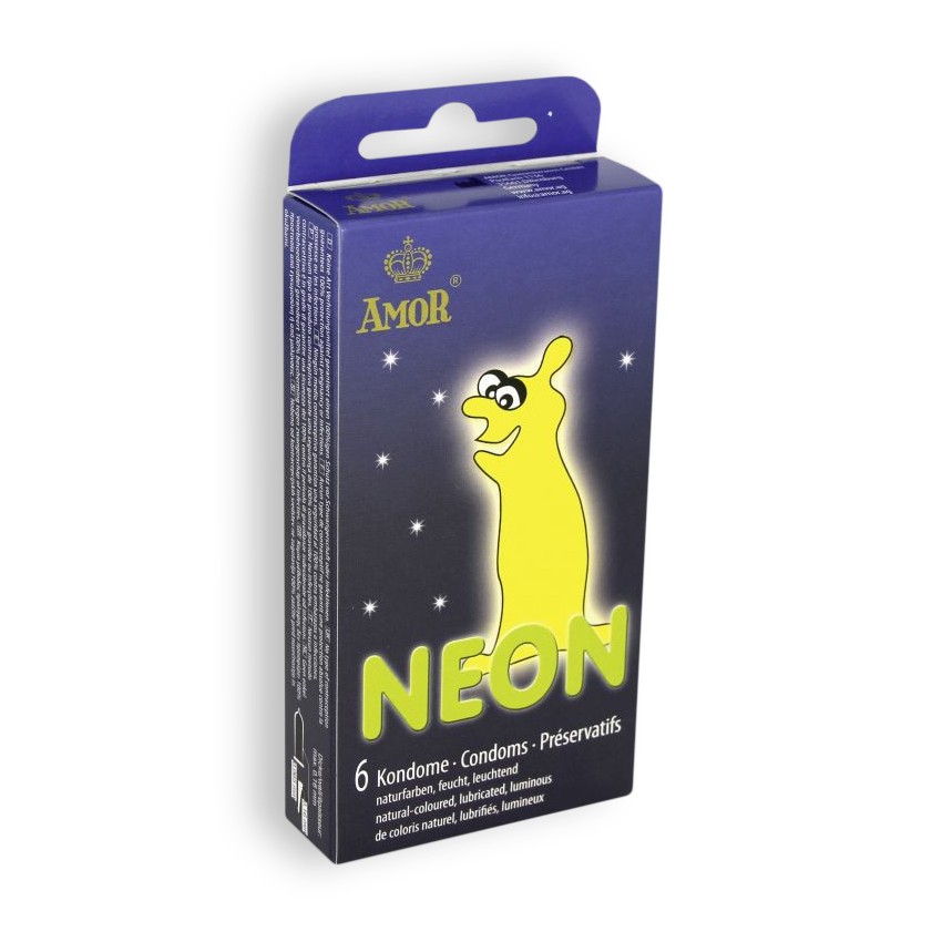 PRESERVATIVOS FLUORESCENTES NÉON | 6 UNIDADES