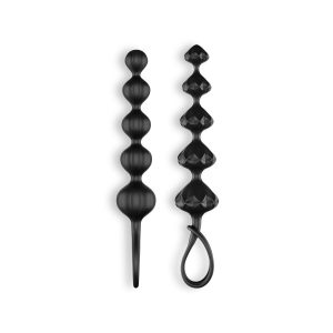 CONJUNTO DE 2 TIRAS LOVE BEADS SATISFYER PRETAS - Image 1