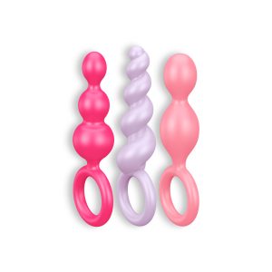 CONJUNTO DE 3 PLUGS ANAIS BOOTY CALL SATISFYER COLORIDOS - Image 2