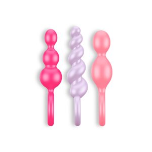 CONJUNTO DE 3 PLUGS ANAIS BOOTY CALL SATISFYER COLORIDOS - Image 3
