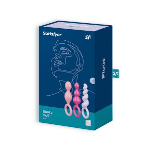CONJUNTO DE 3 PLUGS ANAIS BOOTY CALL SATISFYER COLORIDOS - Image 4