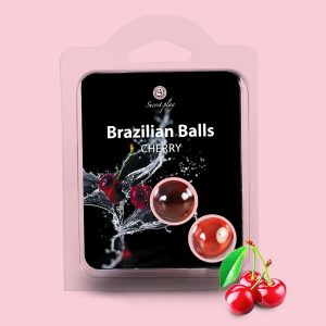 BOLAS LUBRIFICANTES BEIJÁVEIS BRAZILIAN BALLS SABOR A CEREJA 2 x 4GR - Image 5