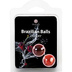 BOLAS LUBRIFICANTES BEIJÁVEIS BRAZILIAN BALLS SABOR A CEREJA 2 x 4GR - Image 4