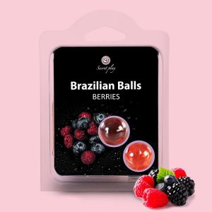 BOLAS LUBRIFICANTES BEIJÁVEIS BRAZILIAN BALLS SABOR A FRUTOS DO BOSQUE 2 x 4GR - Image 4