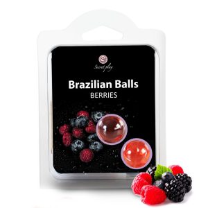 BOLAS LUBRIFICANTES BEIJÁVEIS BRAZILIAN BALLS SABOR A FRUTOS DO BOSQUE 2 x 4GR - Image 1