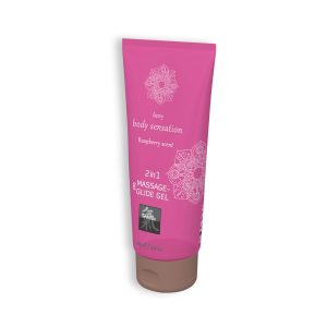 GEL DE MASSAGEM E LUBRIFICANTE 2EM1 COM SABOR A FRAMBOESA SHIATSU™ 200ML - Image 2