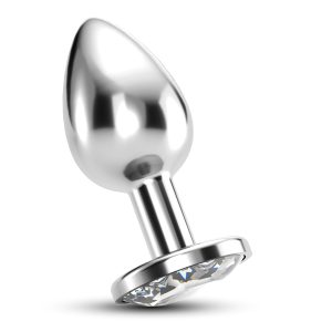PLUG ANAL JOIA BIJOU TRANSPARENTE GRANDE CRUSHIOUS COM BOLSA AVELUDADA GRÁTIS - Image 1
