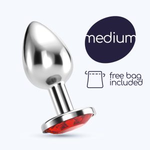 PLUG ANAL JOIA BIJOU VERMELHO MÉDIO CRUSHIOUS COM BOLSA AVELUDADA GRÁTIS - Image 8