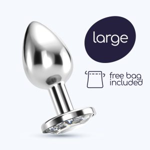 PLUG ANAL JOIA BIJOU TRANSPARENTE GRANDE CRUSHIOUS COM BOLSA AVELUDADA GRÁTIS - Image 8