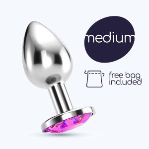 PLUG ANAL JOIA BIJOU ROSA MÉDIO CRUSHIOUS COM BOLSA AVELUDADA GRÁTIS - Image 8