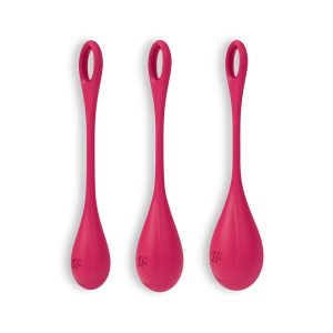 CONJUNTO DE 3 BOLAS KEGEL YONI POWER 1 SATISFYER VERMELHAS - Image 6
