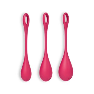 CONJUNTO DE 3 BOLAS KEGEL YONI POWER 1 SATISFYER VERMELHAS - Image 3