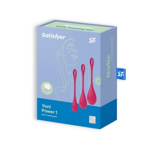 CONJUNTO DE 3 BOLAS KEGEL YONI POWER 1 SATISFYER VERMELHAS - Image 5