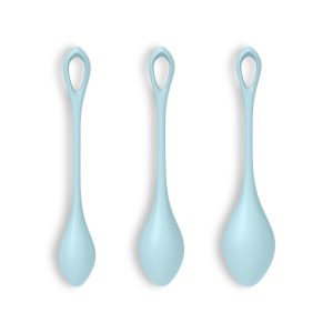 CONJUNTO DE 3 BOLAS KEGEL YONI POWER 2 SATISFYER AZUIS - Image 3