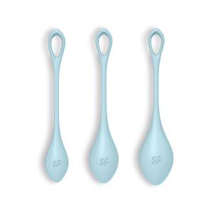 CONJUNTO DE 3 BOLAS KEGEL YONI POWER 2 SATISFYER AZUIS - Image 4