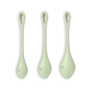 CONJUNTO DE 3 BOLAS KEGEL YONI POWER 2 SATISFYER VERDES - Image 6